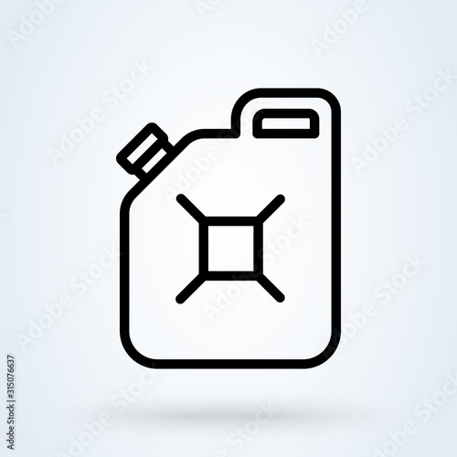 oil can line. Simple vector modern icon design illustration.