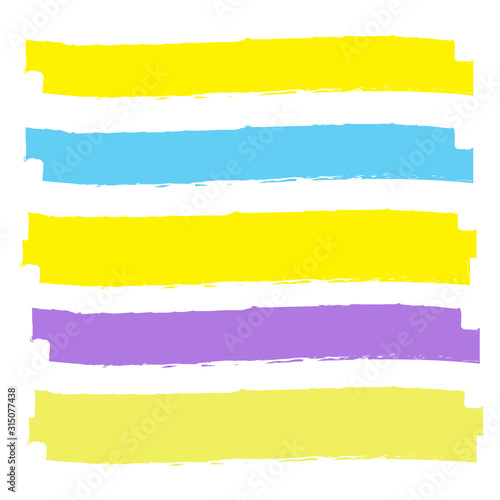 highlight marker lines. Highlighter strokes and pen brush vector