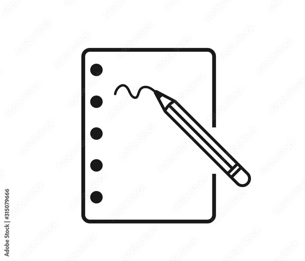 Article writing icon vector isolated Article writing icon vector isolated