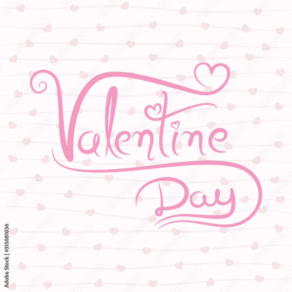 Happy Valentines Day typography poster design