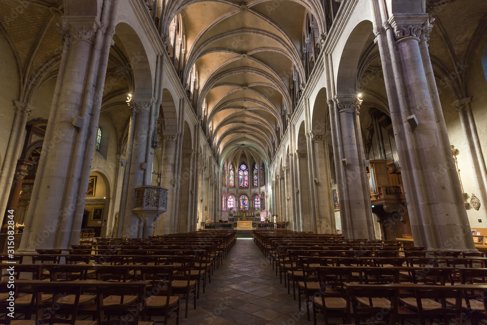 Besancon Cathedral, Saint-Jean Cathedral Interior View