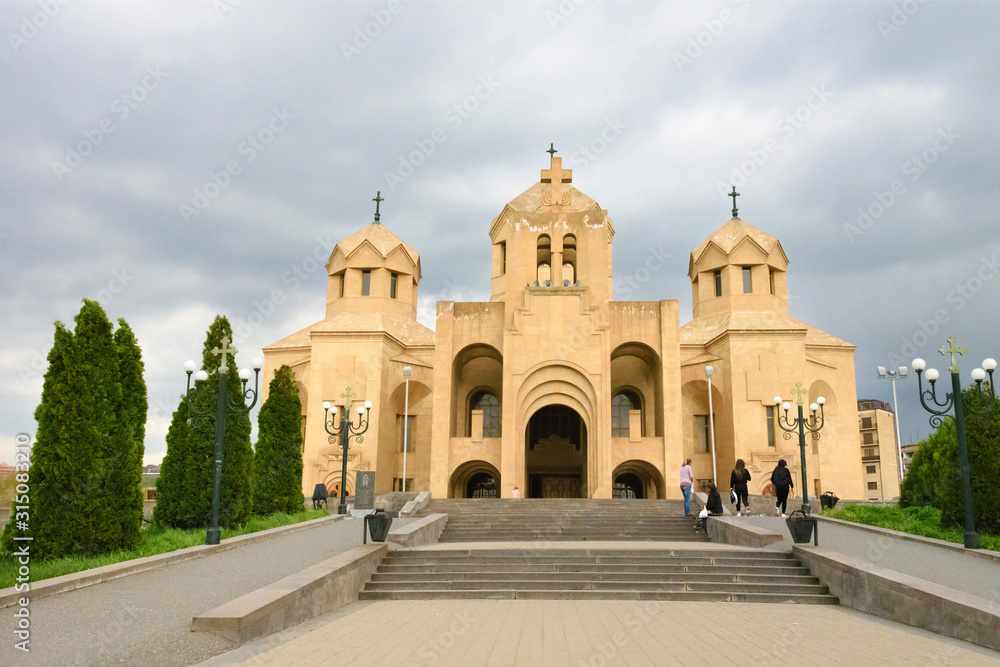 Yerevan, Armenia-April, 29 2019: St. Gregory Enlightener Cathedral in Yerevan