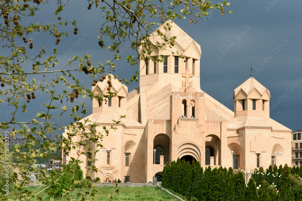 Yerevan, Armenia-April, 29 2019: St. Gregory Enlightener Cathedral in Yerevan