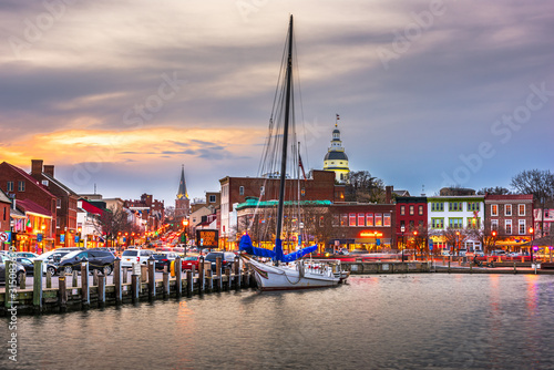 Annapolis, Maryland, USA from Annapolis Harbor photo