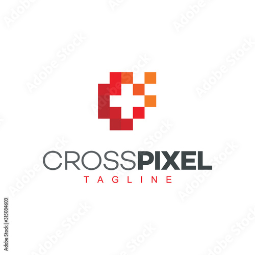 Plus or Cross Logo Design Template