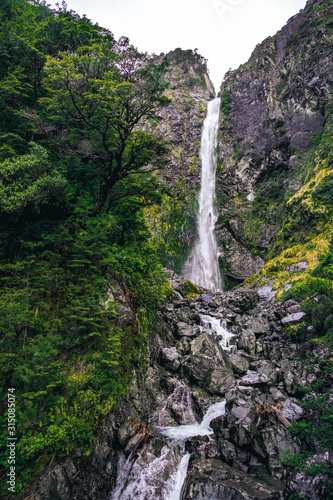 Beautiful waterfall  greenery nature in rainforest