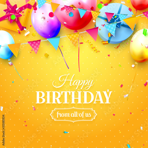 Birthday colorful greeting card
