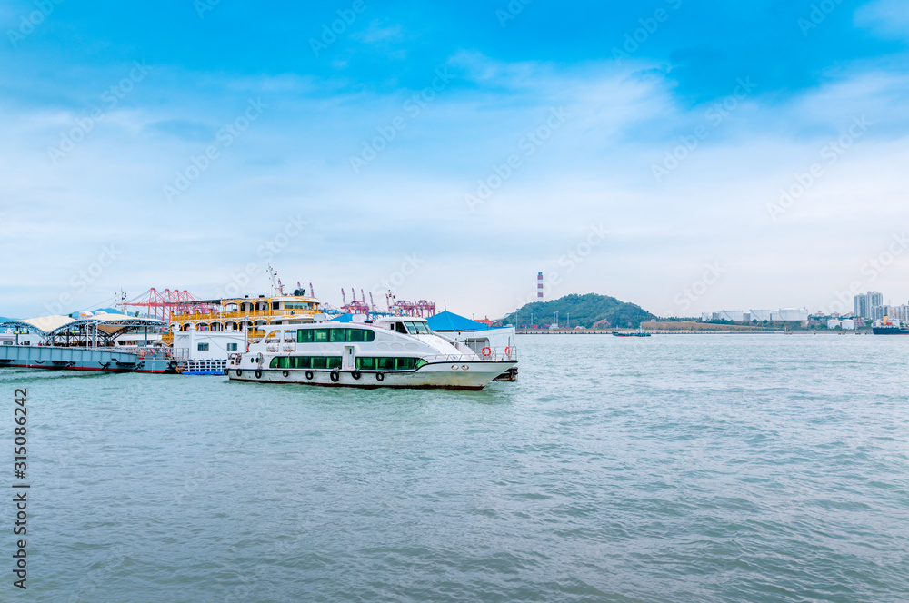 Ferry station at Xiamen , Fujian Province, China
