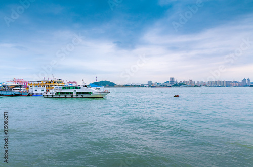 Ferry station at Xiamen , Fujian Province, China