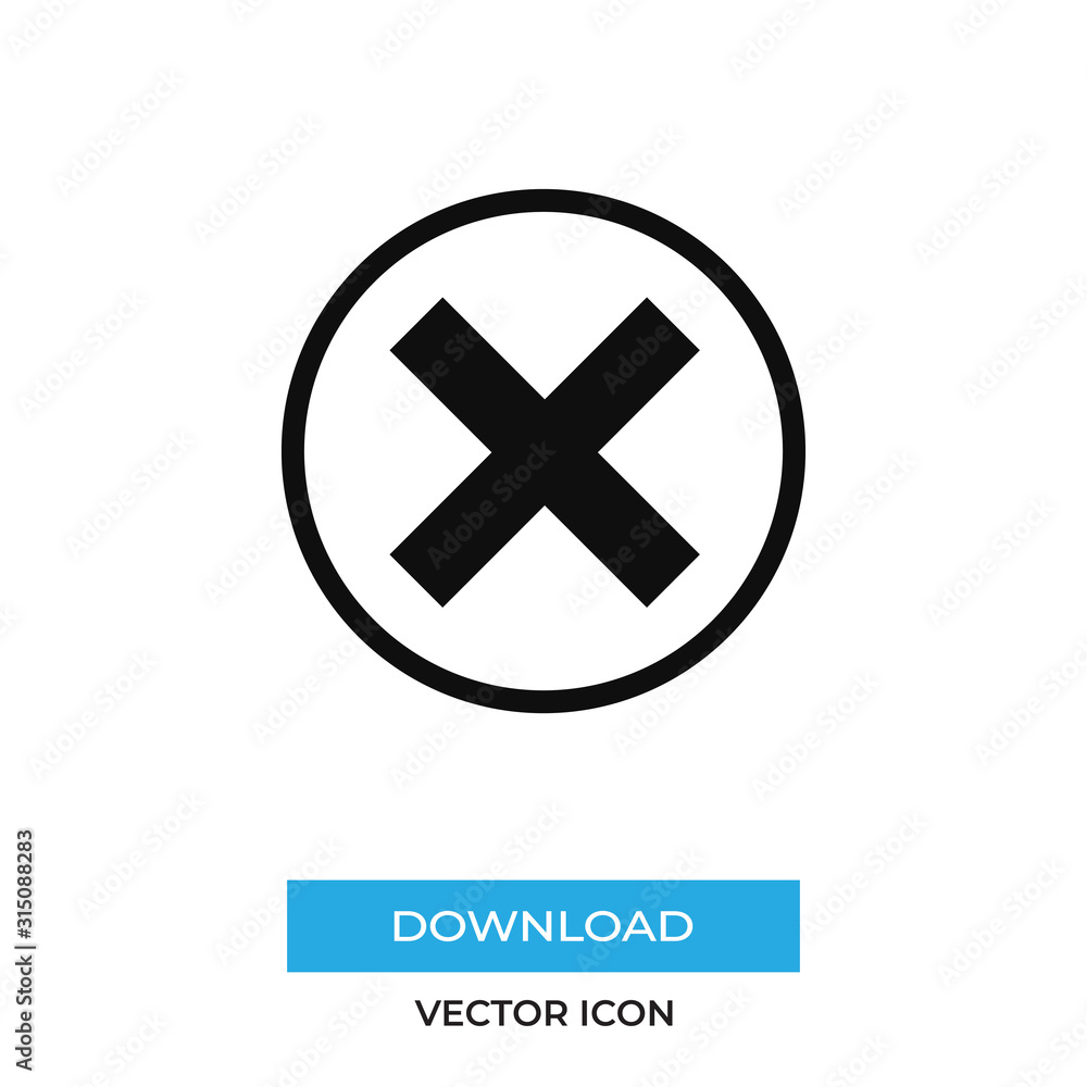 Cancel vector icon, simple sign for web site and mobile app. Cancel vector icon, simple sign for web site and mobile app.