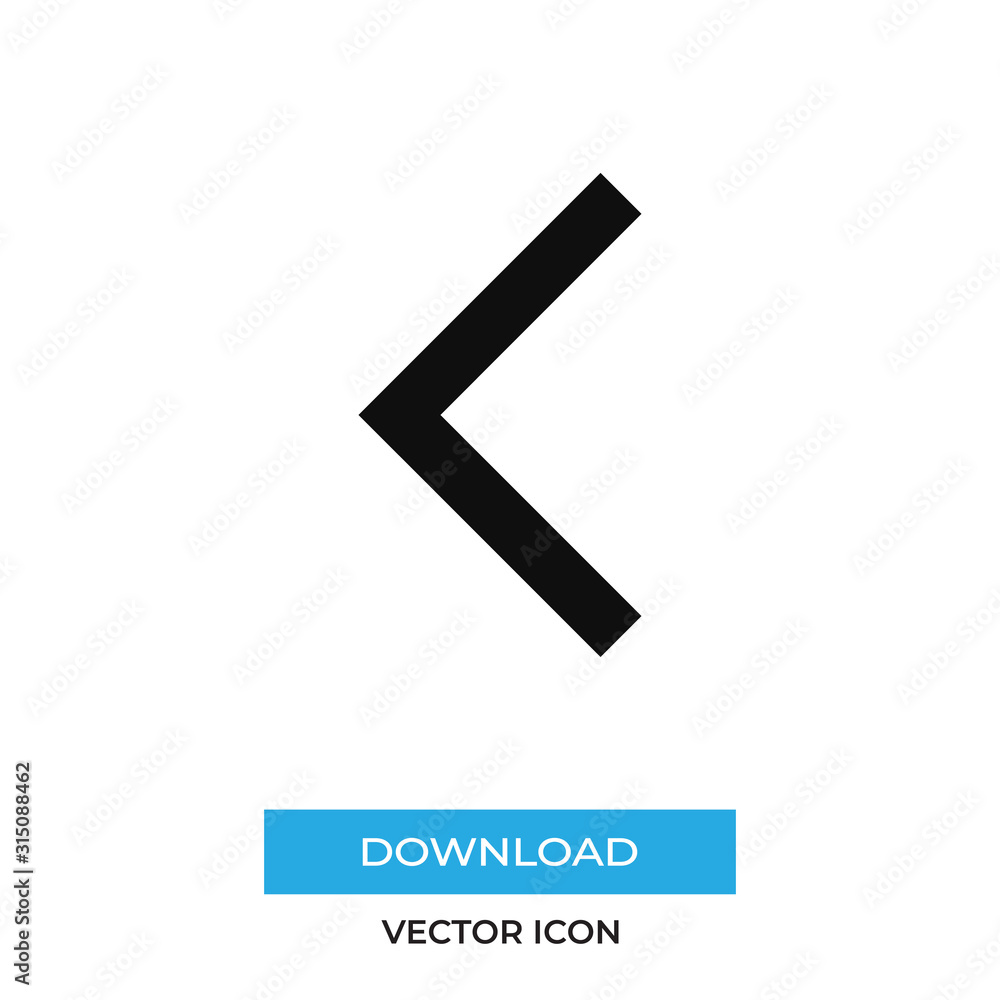 Left arrow vector icon, simple sign for web site and mobile app. Left arrow vector icon, simple sign for web site and mobile app.