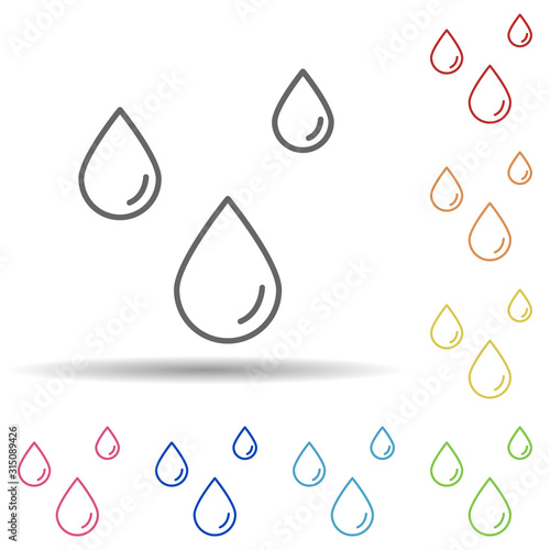 Water  firefighter in multi color style icon. Simple thin line  outline vector of firefighter icons for ui and ux  website or mobile application