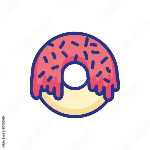 sweet donut pastry product isolated icon photo