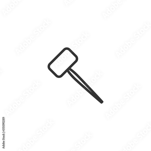 Hammer icon. Repair equipment symbol. Viking battle sign. Logo design element