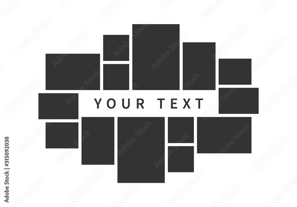 Photo collage frames template for interior design Vector collage Photo collage frames template for interior design Vector collage