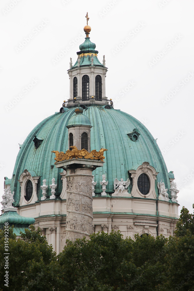 Religious temple in the downtown of Vienna