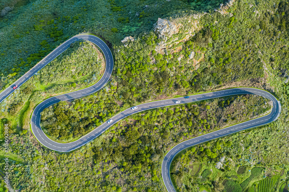 Serpentine Road Aerial