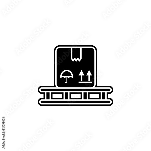Box icon. Simple glyph, flat vector of global logistics icons for ui and ux, website or mobile application