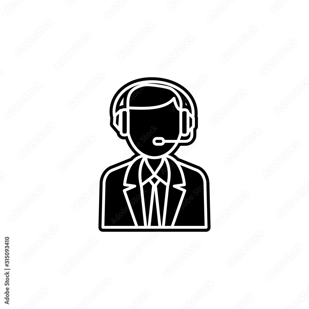 Reception icon. Simple glyph, flat vector of global logistics icons for ui and ux, website or mobile application Reception icon. Simple glyph, flat vector of global logistics icons for ui and ux, website or mobile application