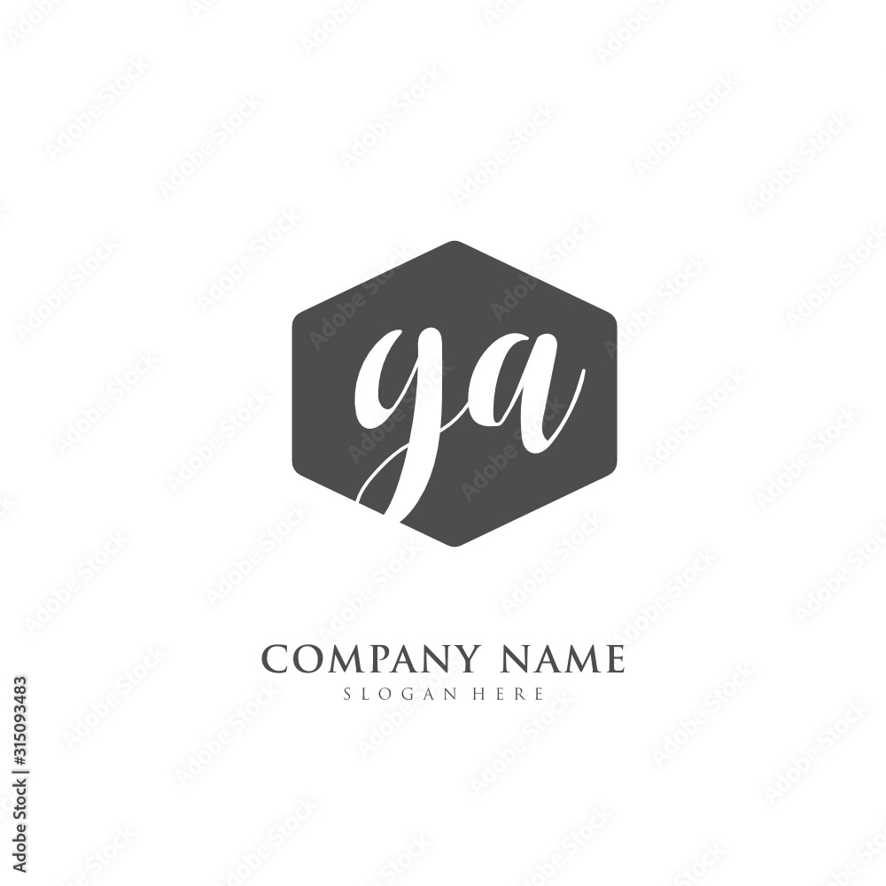 Handwritten initial letter G A GA for identity and logo. Vector logo template with handwriting and signature style. Handwritten initial letter G A GA for identity and logo. Vector logo template with handwriting and signature style.