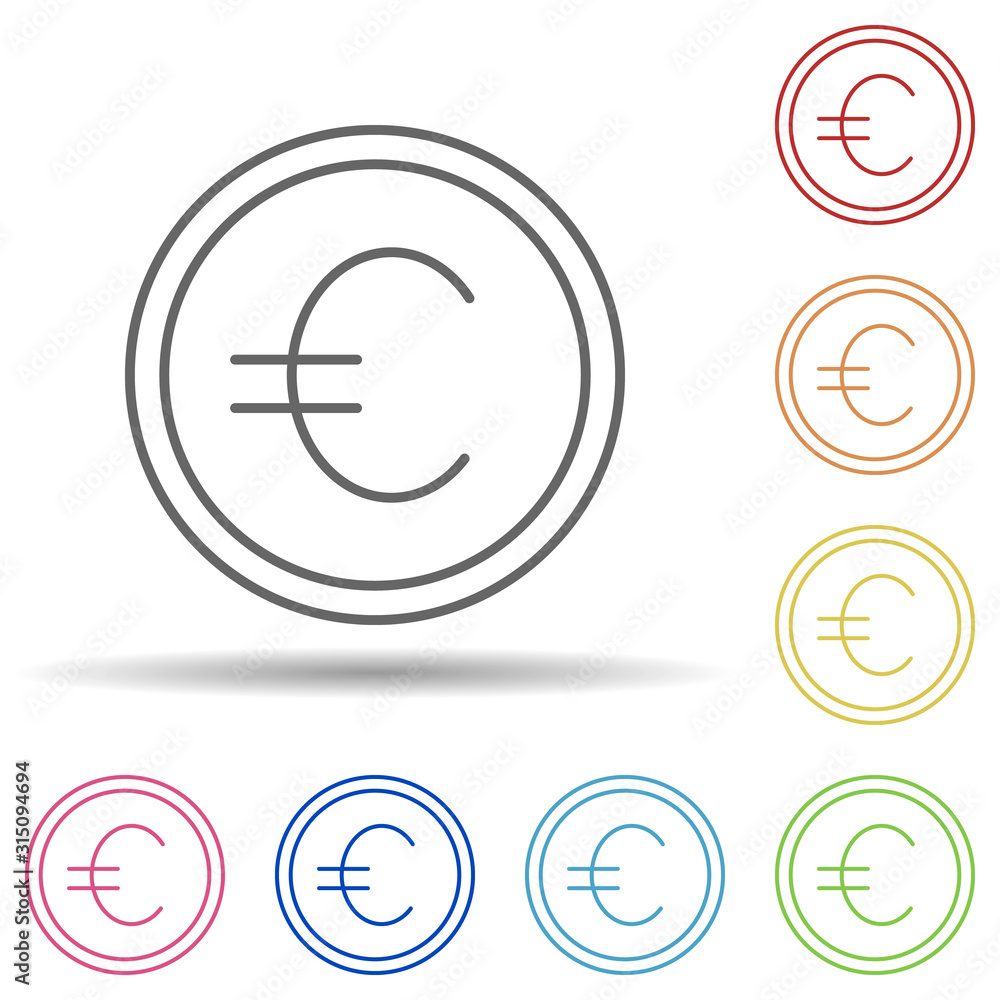 Euro, holland in multi color style icon. Simple thin line, outline vector of halloween icons for ui and ux, website or mobile application Euro, holland in multi color style icon. Simple thin line, outline vector of halloween icons for ui and ux, website or mobile application