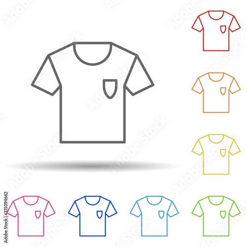 Football jersey, holland in multi color style icon. Simple thin line, outline vector of halloween icons for ui and ux, website or mobile application