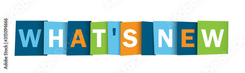 WHAT'S NEW colorful vector typography banner