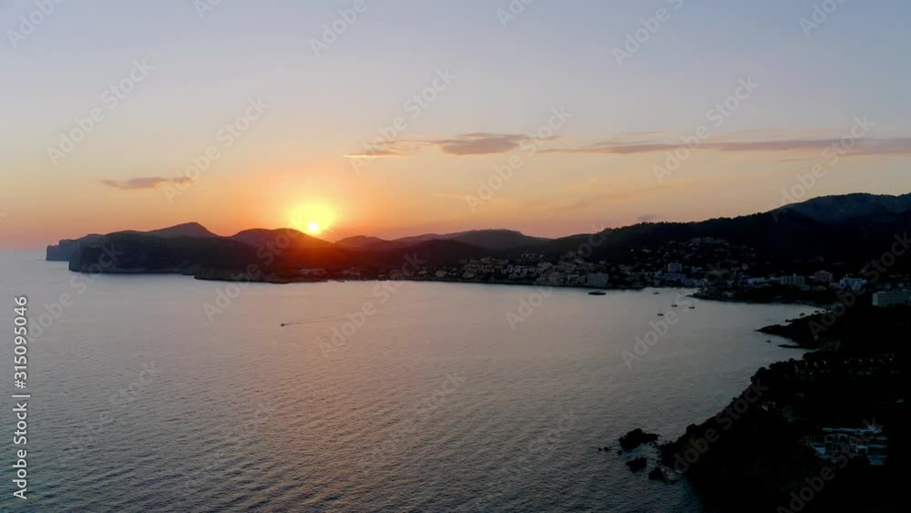 View of Costa de la Calma at sunset, Mallorca, Spain View of Costa de la Calma at sunset, Mallorca, Spain