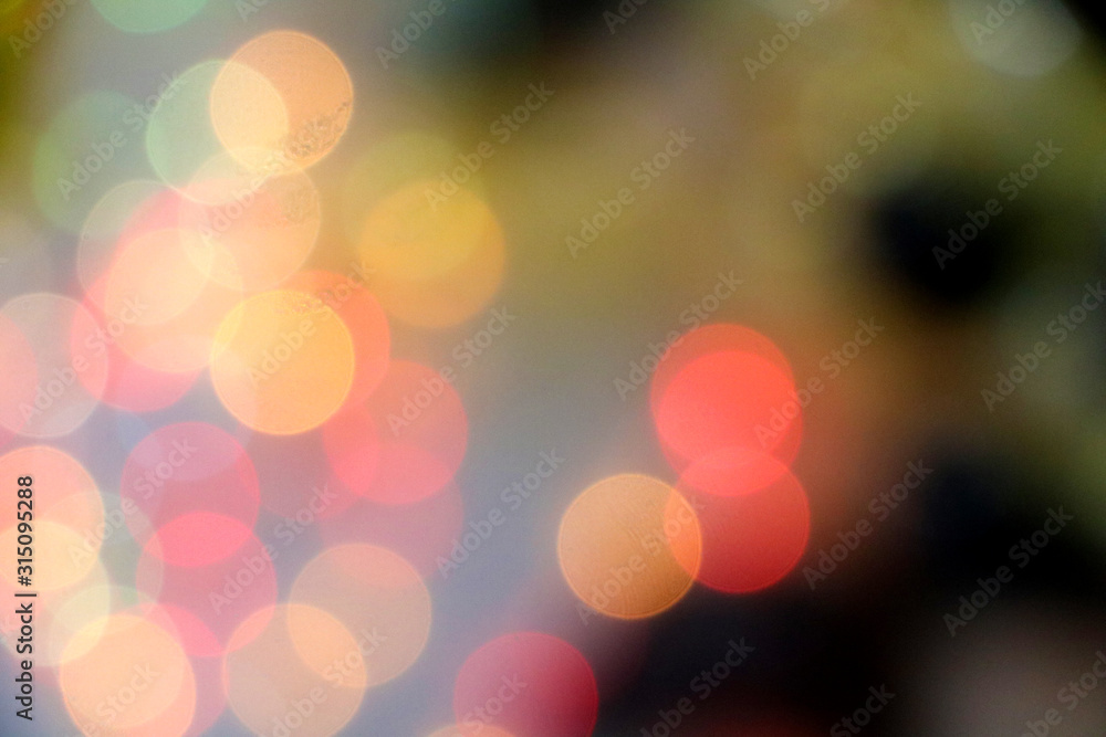 Obraz premium Abstract bokeh lights in Birthday party background, blurred background.