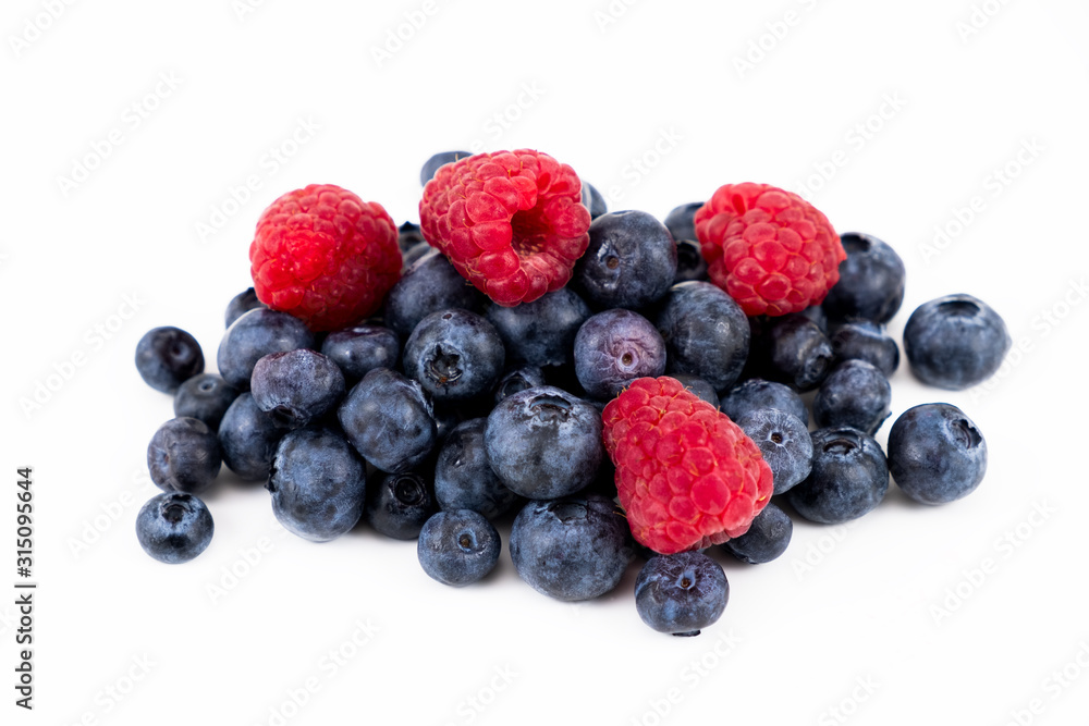 blueberries and raspberries blueberries and raspberries