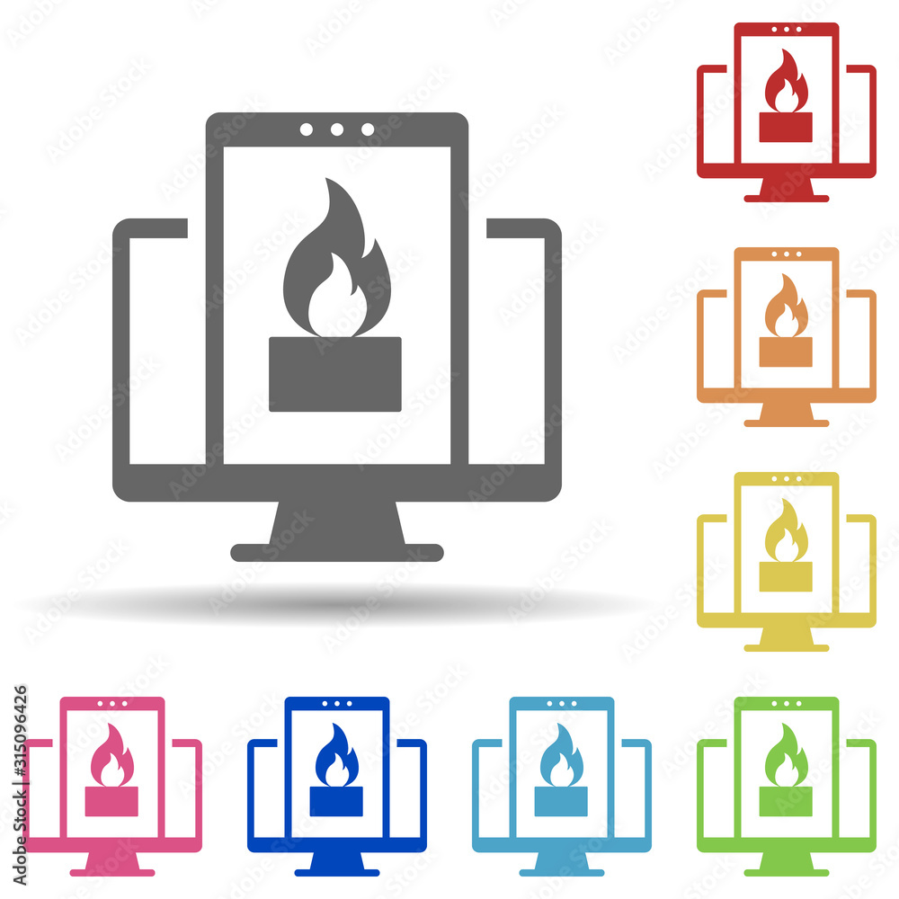 Firewall protected, internet, internet security in multi color style icon. Simple glyph, flat vector of internet security icons for ui and ux, website or mobile application Firewall protected, internet, internet security in multi color style icon. Simple glyph, flat vector of internet security icons for ui and ux, website or mobile application