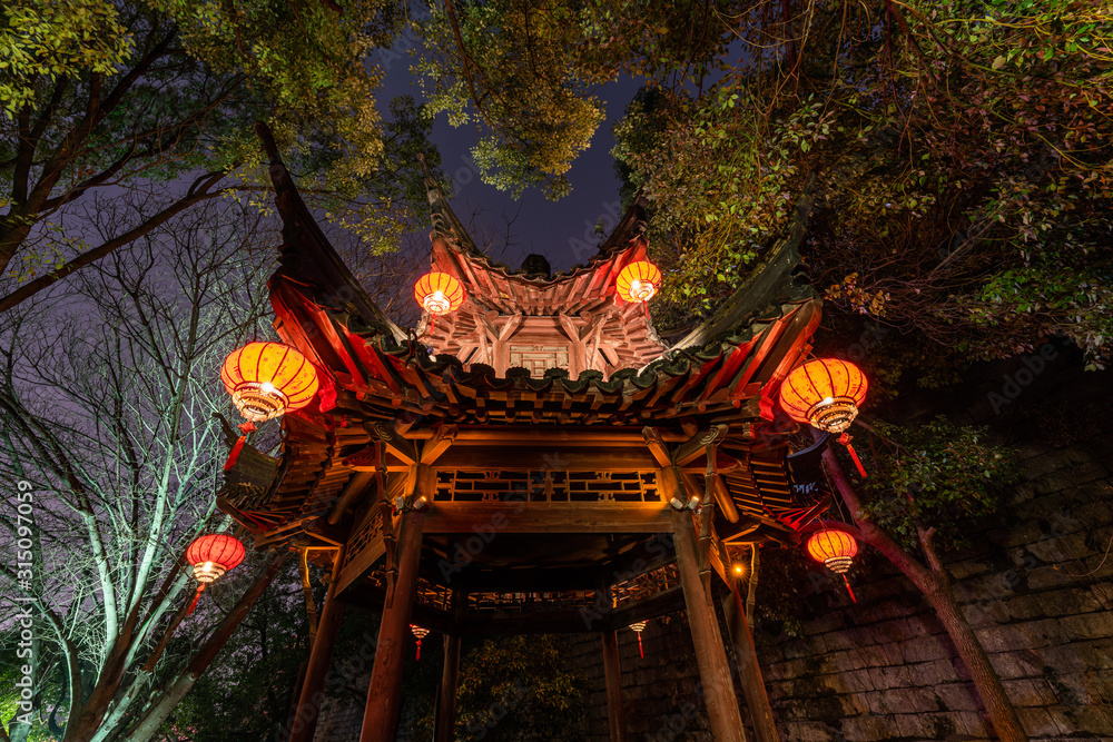 Night view of Nanjing Confucius Temple