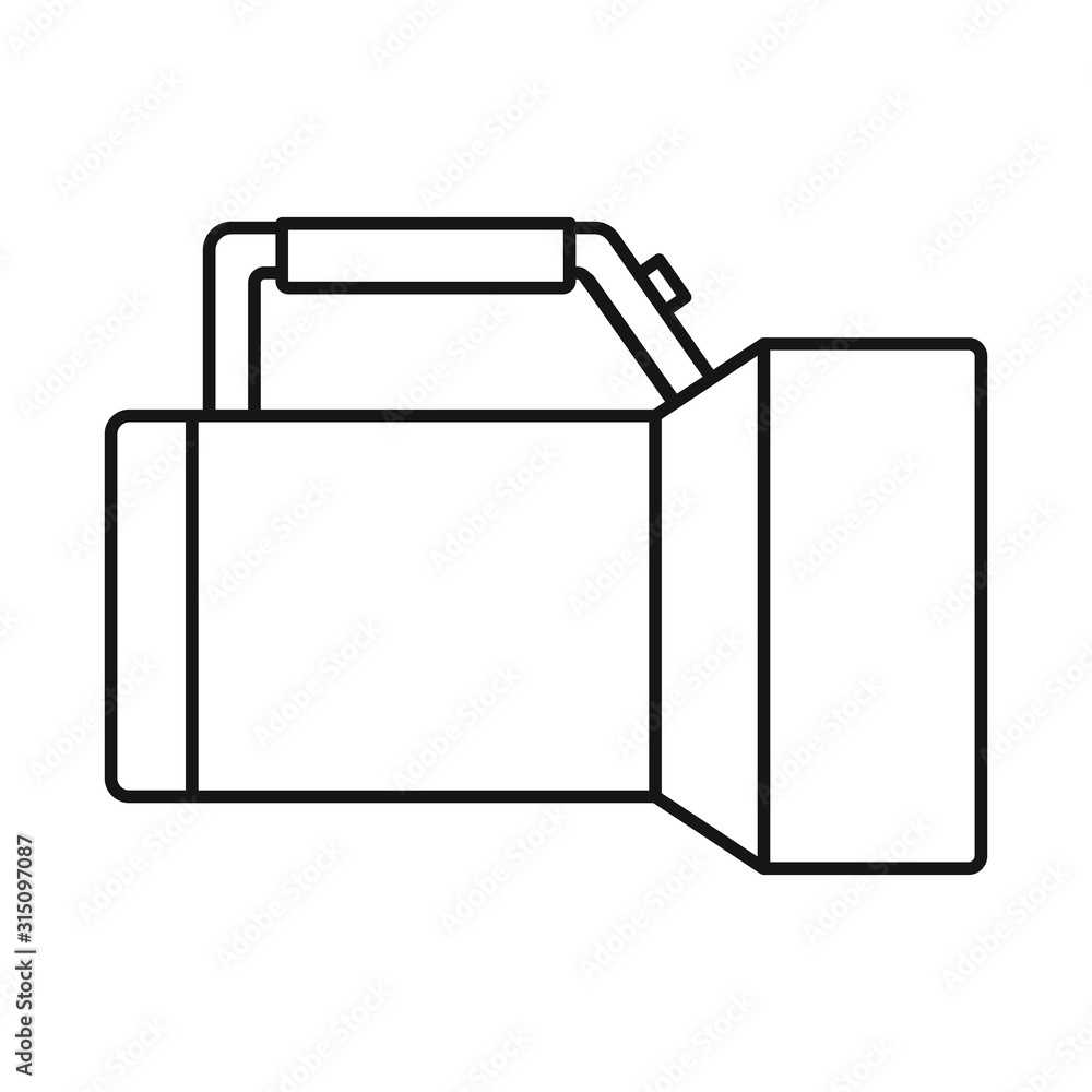 Isolated object of flashlight and underwater icon. Web element of flashlight and light stock symbol for web. Isolated object of flashlight and underwater icon. Web element of flashlight and light stock symbol for web.