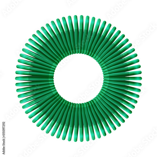 Vector illustration of coil and plastic logo. Graphic of coil and spiral vector icon for stock.