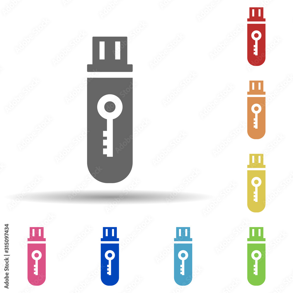Cloud computing in multi color style icon. Simple glyph, flat vector of internet security icons for ui and ux, website or mobile application Cloud computing in multi color style icon. Simple glyph, flat vector of internet security icons for ui and ux, website or mobile application
