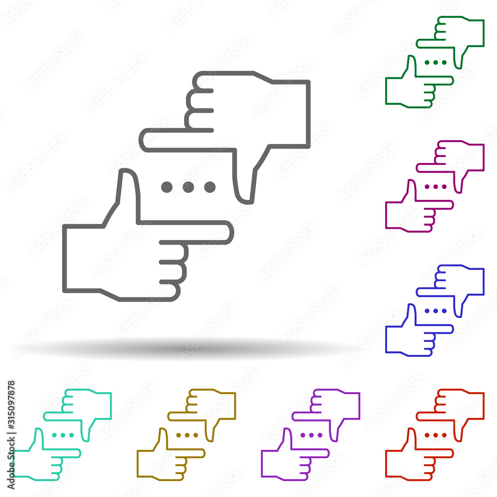 Frame, gesture, hands in multi color style icon. Simple thin line, outline vector of marketing and advertising icons for ui and ux, website or mobile application Frame, gesture, hands in multi color style icon. Simple thin line, outline vector of marketing and advertising icons for ui and ux, website or mobile application