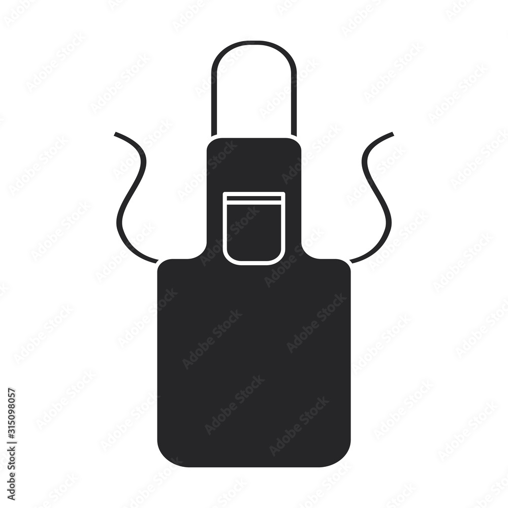 Kitchen apron vector icon.Black vector icon isolated on white background kitchen apron . Kitchen apron vector icon.Black vector icon isolated on white background kitchen apron .