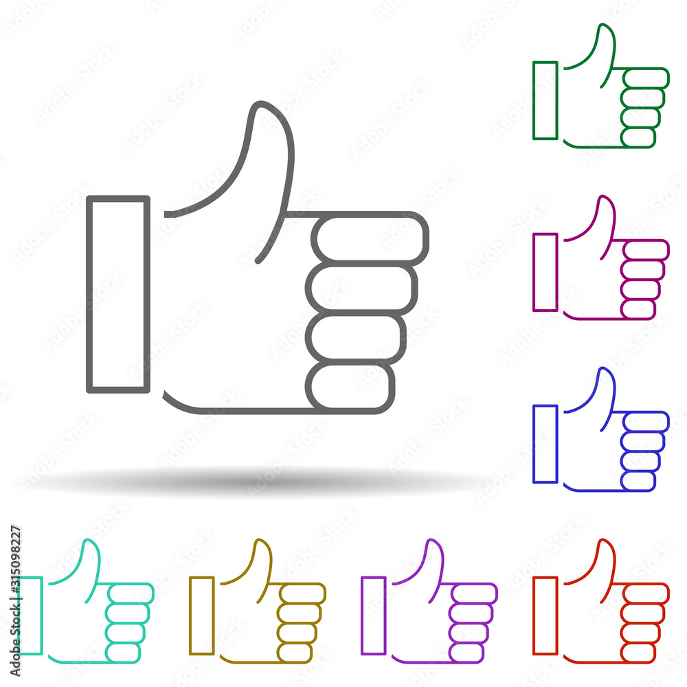 Advertising, like in multi color style icon. Simple thin line, outline vector of marketing and advertising icons for ui and ux, website or mobile application Advertising, like in multi color style icon. Simple thin line, outline vector of marketing and advertising icons for ui and ux, website or mobile application