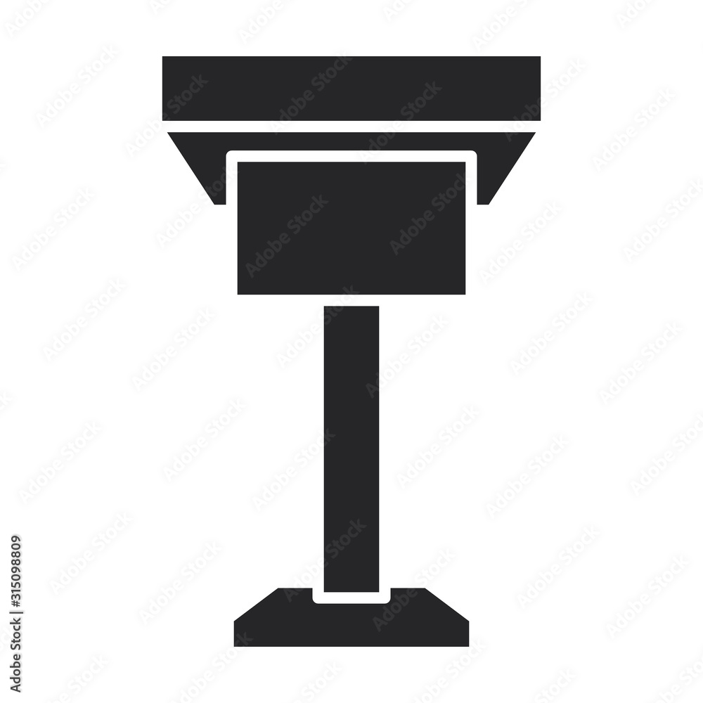Podium of rostrum vector icon.Black vector icon isolated on white background podium of rostrum. Podium of rostrum vector icon.Black vector icon isolated on white background podium of rostrum.