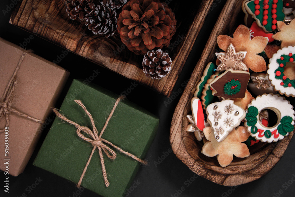 Fototapeta premium Everything is ready to celebrate Christmas.