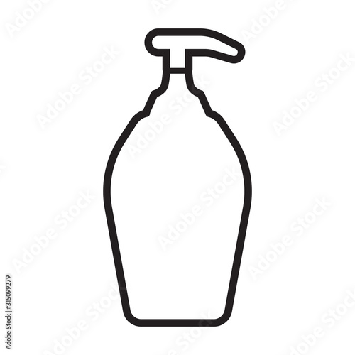 Detergent vector icon.Line vector icon isolated on white background detergent.
