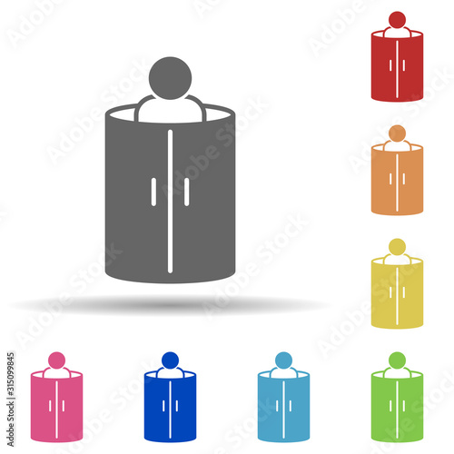 Cryotherapy, freezing in multi color style icon. Simple thin line, outline vector of miscellaneous icons for ui and ux, website or mobile application