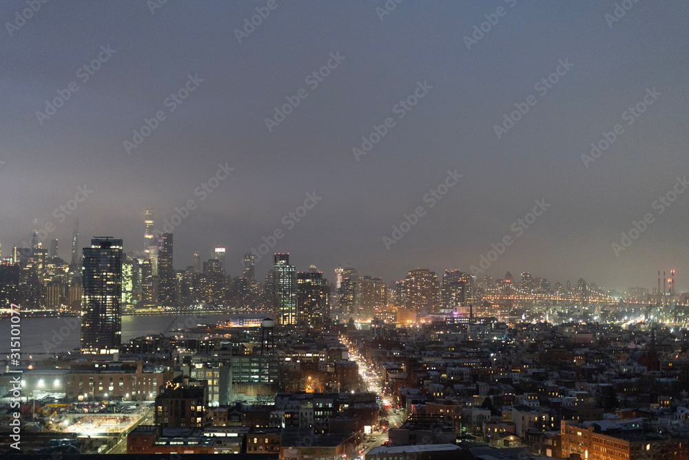 Fototapeta premium New York vu de nuit