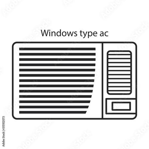 Ventilation vector icon.Line vector icon isolated on white background ventilation .