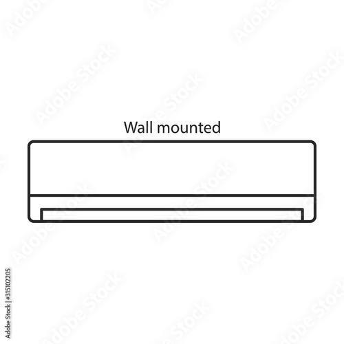 Ventilation vector icon.Line vector icon isolated on white background ventilation .