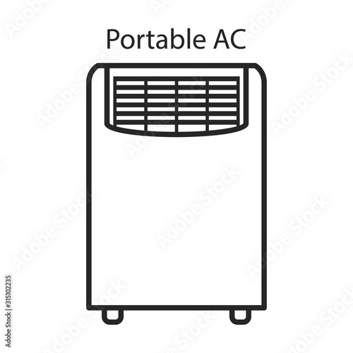 Fan vector icon.Line vector icon isolated on white background fan.