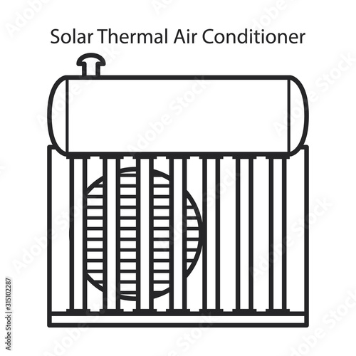 Ventilation vector icon.Line vector icon isolated on white background ventilation .