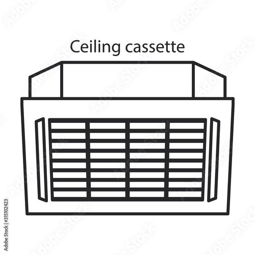 Ventilation vector icon.Line vector icon isolated on white background ventilation .