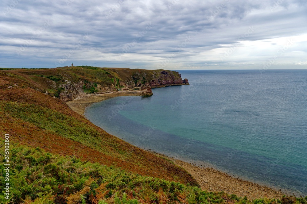 Fototapeta premium Cap Fréhel, Chemin des douaniers, GR34, Fréhel, Côtes-d’Armor, Bretagne, France