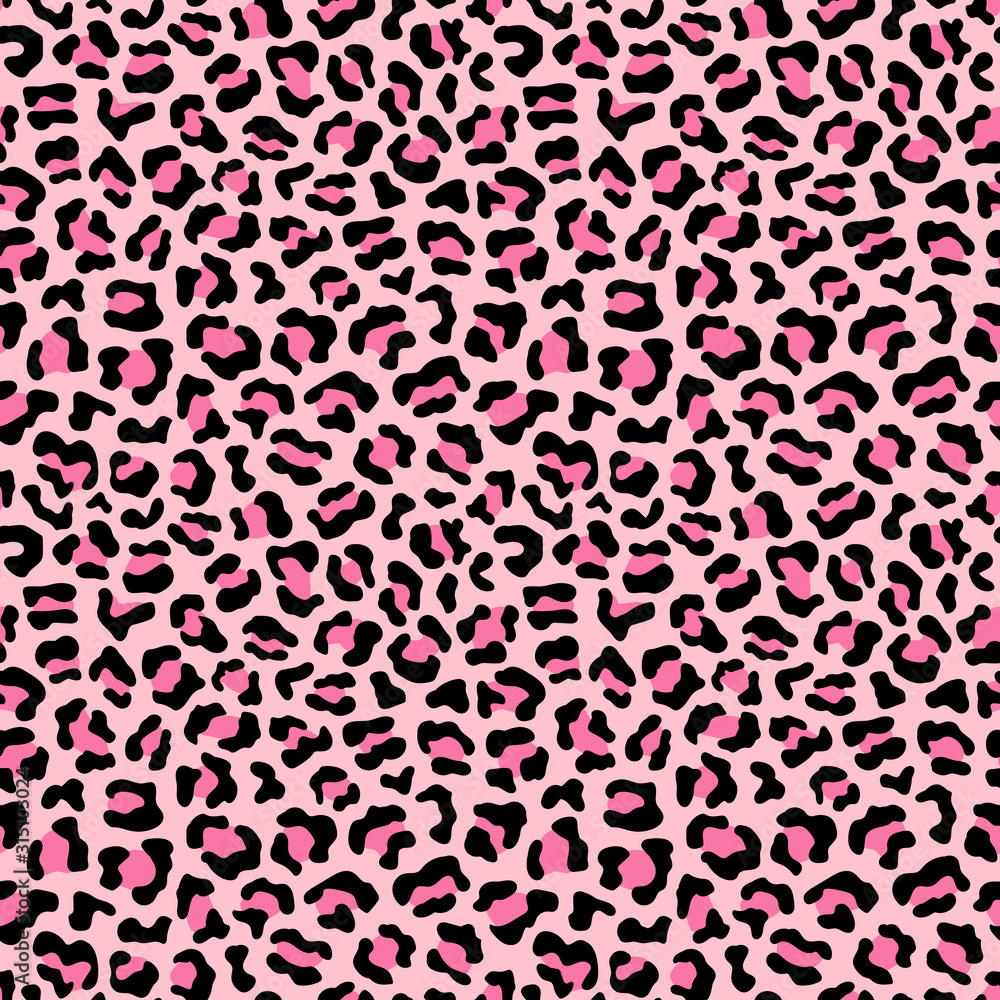 Leopard Animal Print wallpaper in blush pink